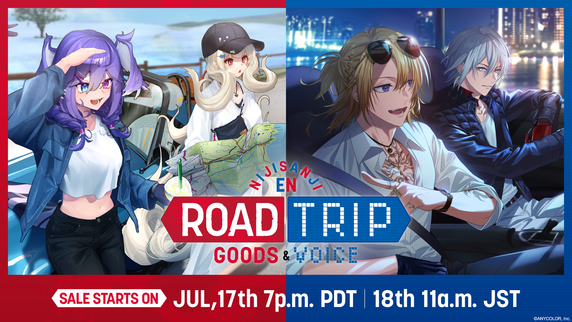 NIJISANJI EN announces “ROAD TRIP Goods & Voice” | ANYCOLOR